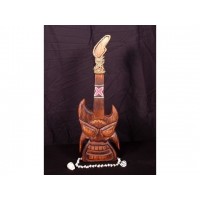 24" Hawaiian GUITAR TIKI Mask Tropical Decor Polynesian Art. Gifts with Aloha   182010237135